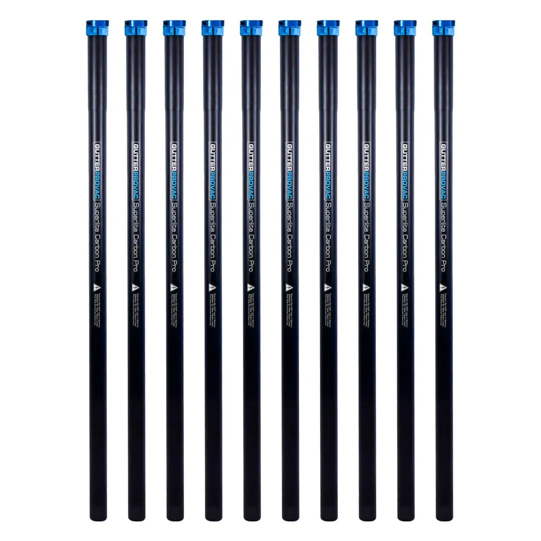 16 Gallon Cyclone Classic Pro 3600W Stainless Steel Commercial Gutter Vacuum, 40 Foot Carbon Clamping Pole Kit and Bag