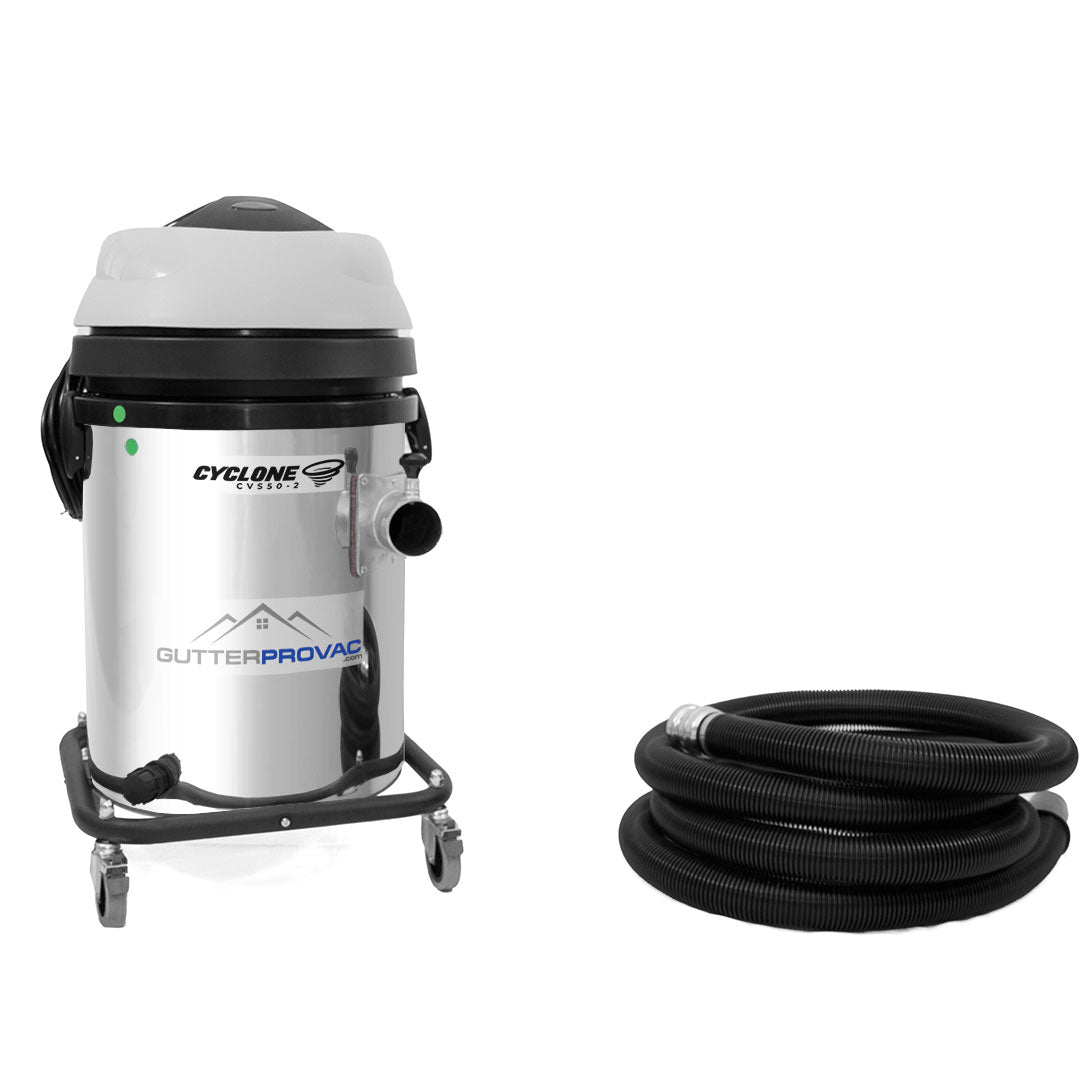 13 Gallon Cyclone 2200W Dual Motor 120V Stainless Steel Residential Gutter Vacuum