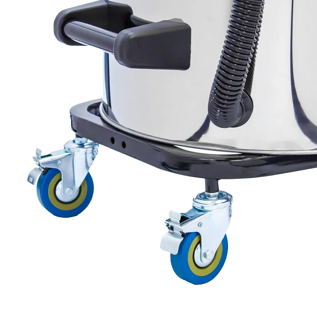 16 Gallon Cyclone Classic Pro 3600W Stainless Steel Commercial Gutter Vacuum, 20 Foot Aluminum Pole Kit and Bag