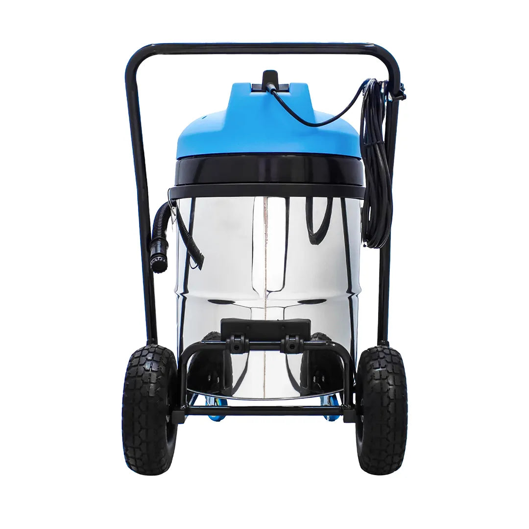 16 Gallon Cyclone Classic Pro 2200W Stainless Steel Residential Gutter Vacuum, 28 Foot Carbon Clamping Pole Kit and Bag