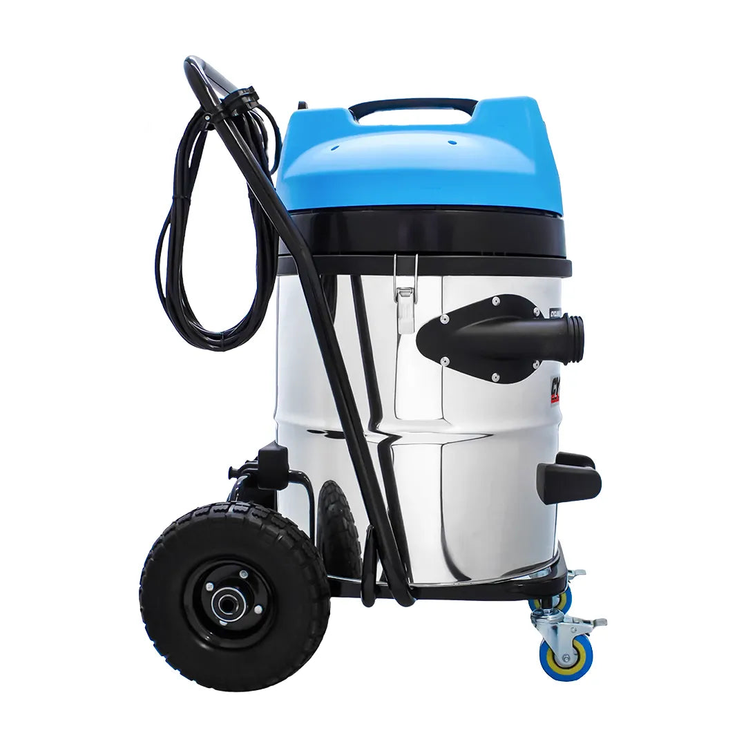 16 Gallon Cyclone Classic Pro 3600W Stainless Steel Commercial Gutter Vacuum, 20 Foot Aluminum Pole Kit and Bag