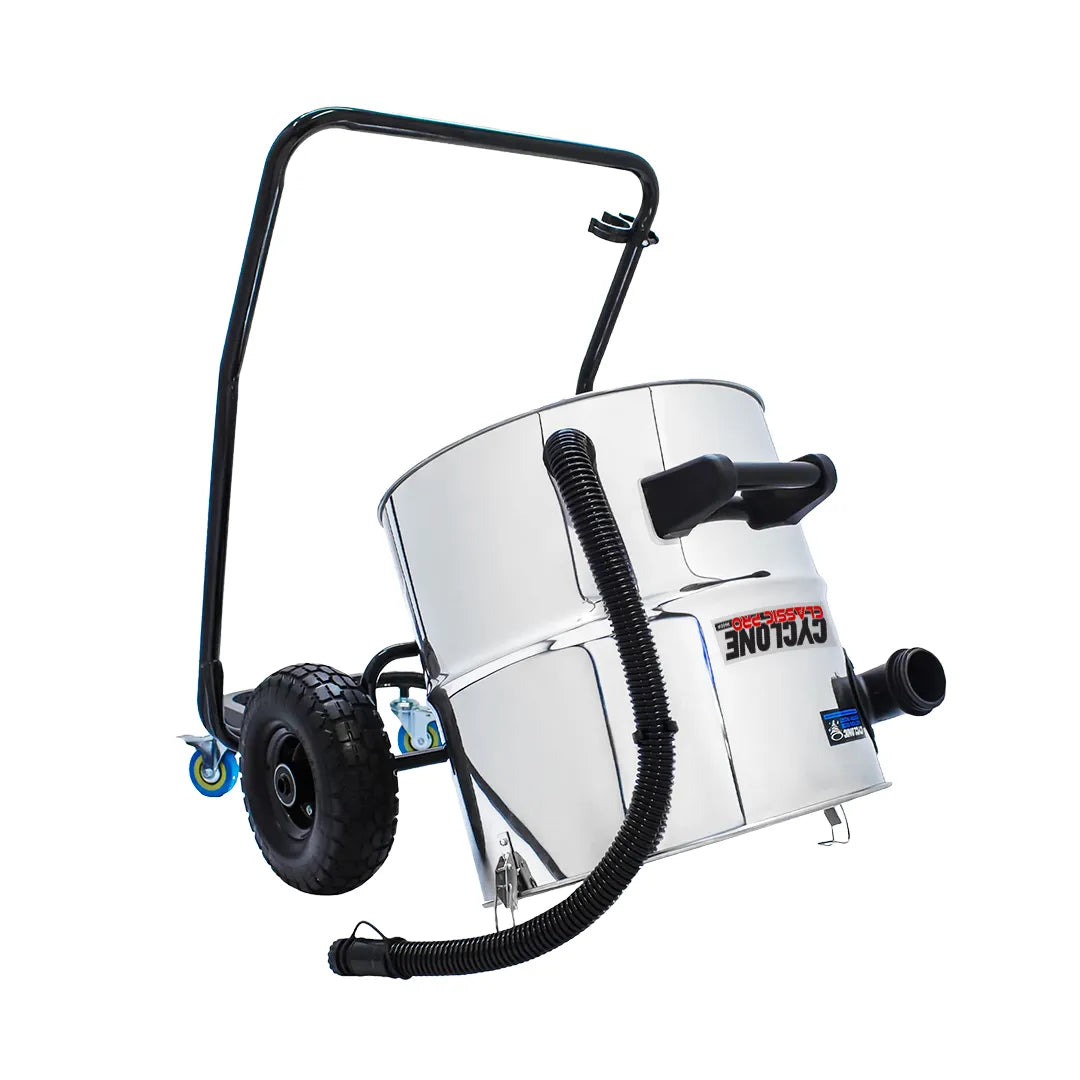 Gutter Vacuum Kit with 16 Gallon Cyclone Classic Pro Vacuum, 20 Foot Carbon Clamping Gutter Poles and Pole Carry Bag