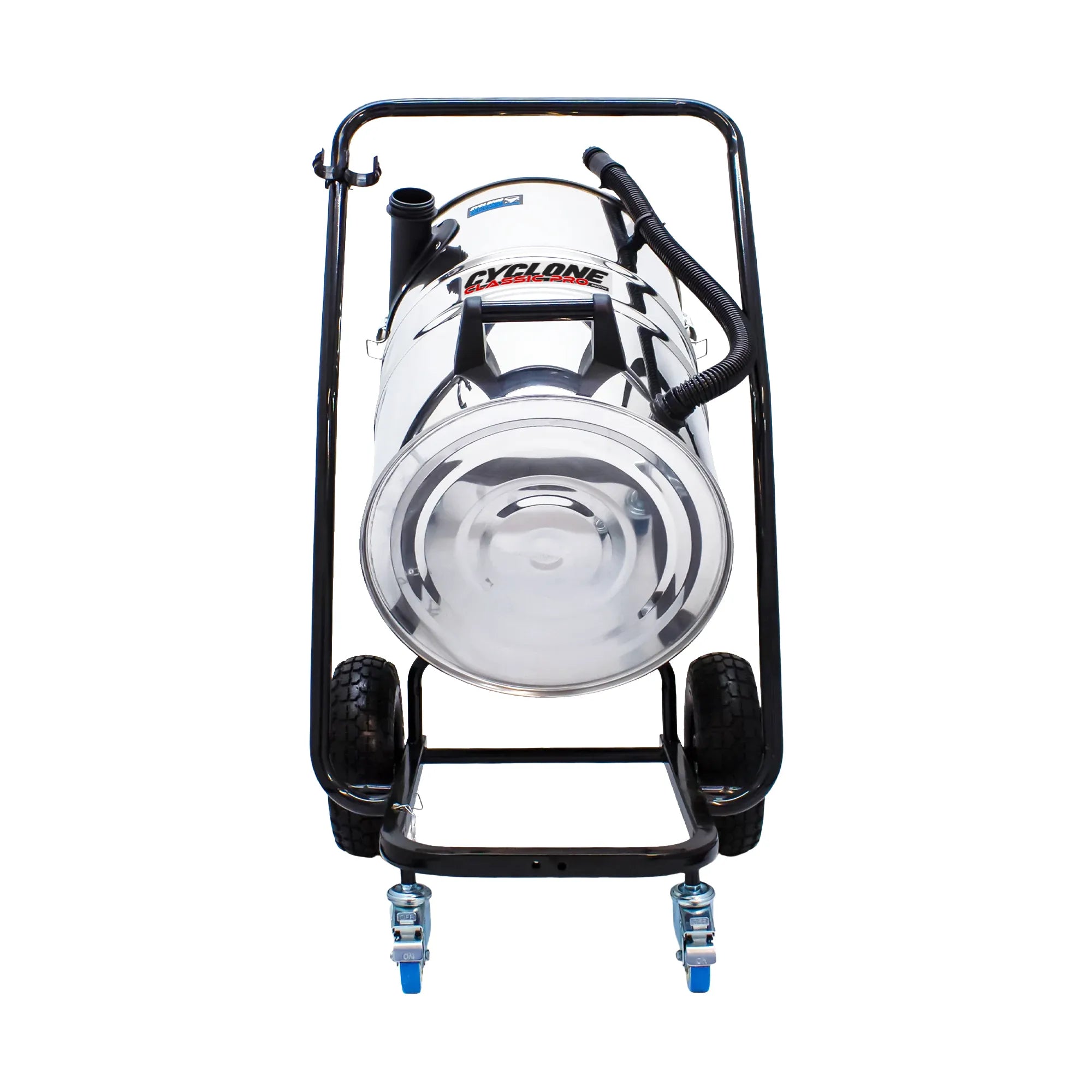 20 Gallon Cyclone Classic Pro 3600W Stainless Steel Commercial Gutter Vacuum, 40 Foot Aluminum Pole Kit, Bag and Camera