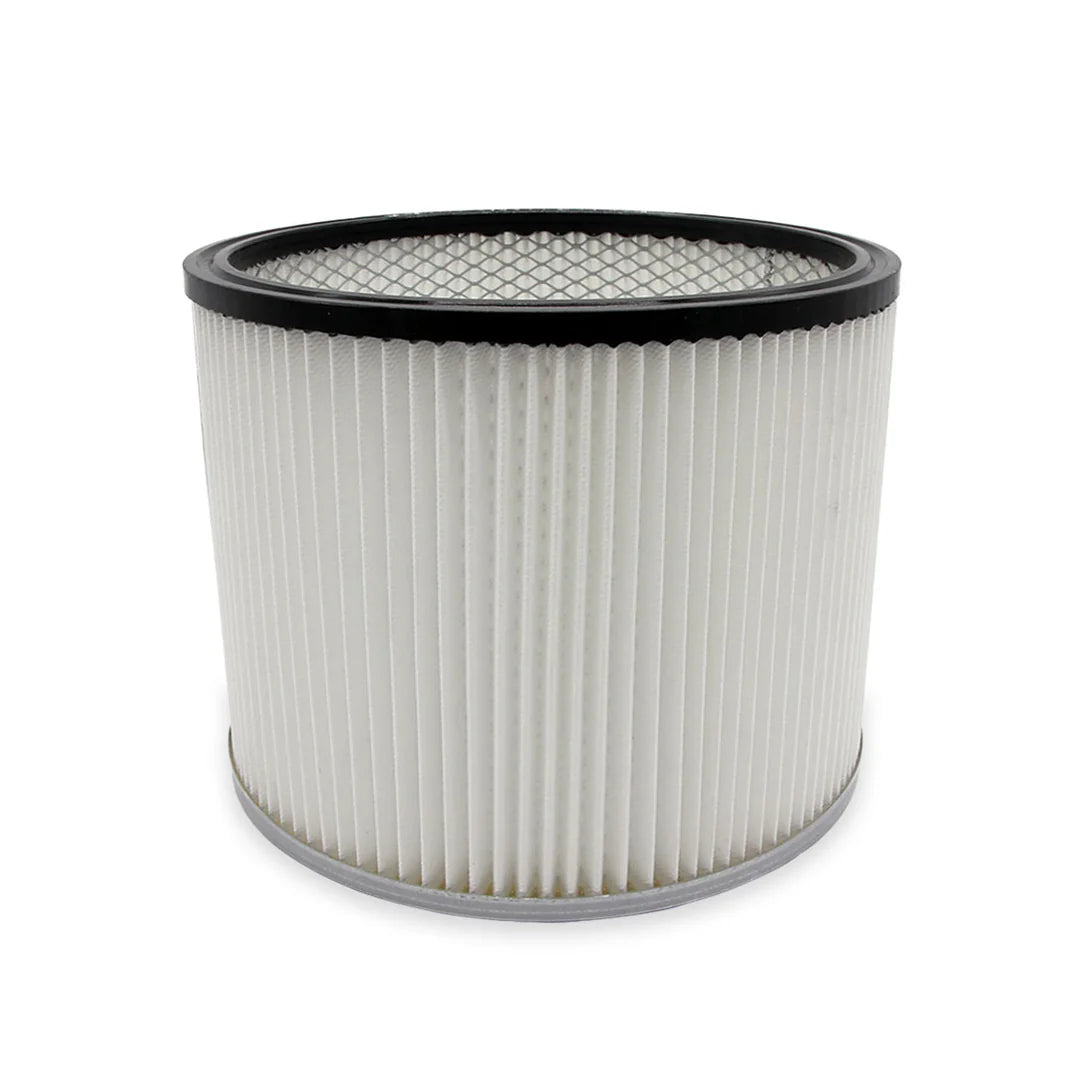 Round HEPA filter with black rim on a white background