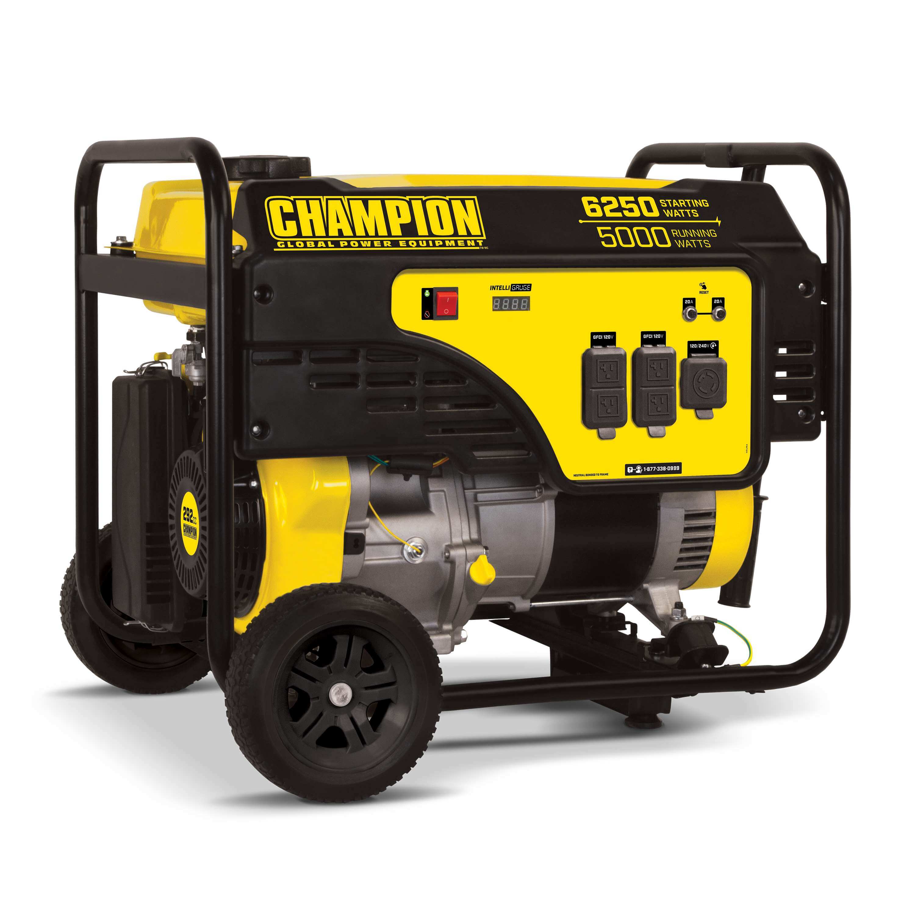 5000W Portable Gas Generator with Wheel Kit by Champion