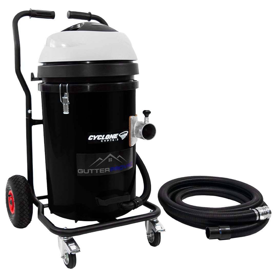 Cyclone II 3600W Polypropylene 20 Gallon Gutter Vacuum with 40 Foot Aluminum Poles and Bag