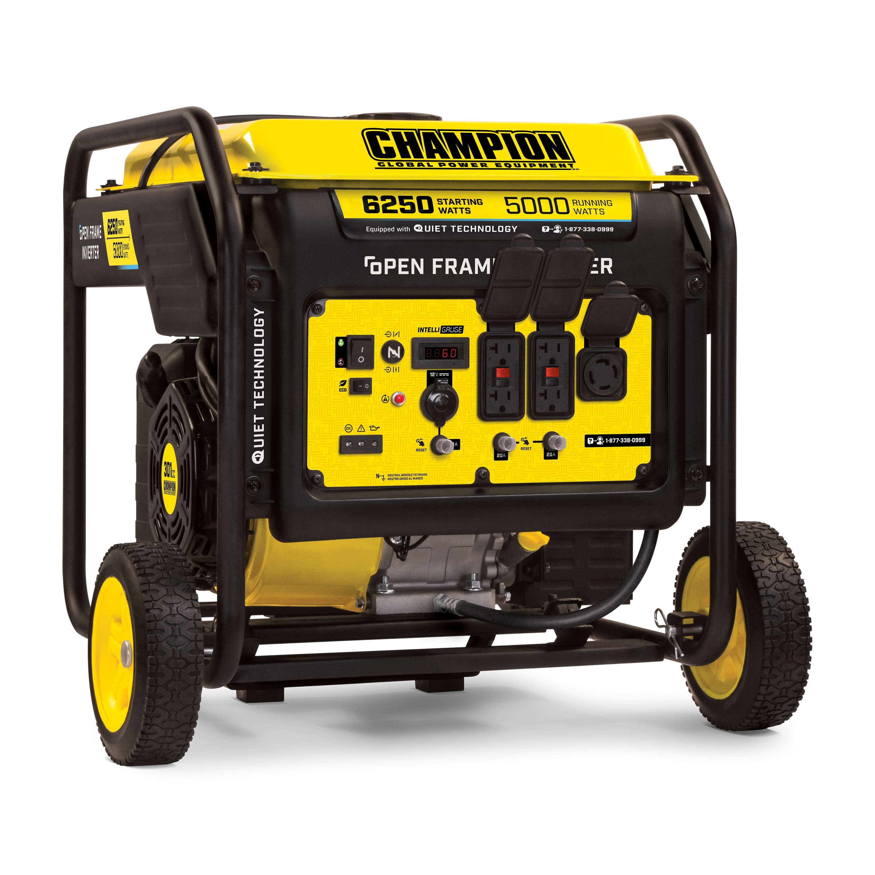 Champion 6250-Watt Open Frame Inverter Generator with Quiet Technology