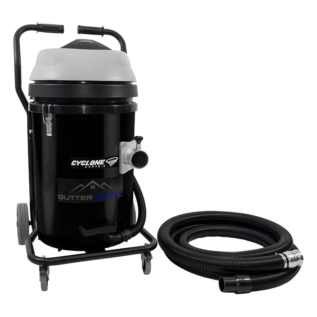 Cyclone 2400W 20 Gallon Domestic (120v) Gutter Vacuum  with 20 Foot Carbon Fiber Clamping  Poles and Bag