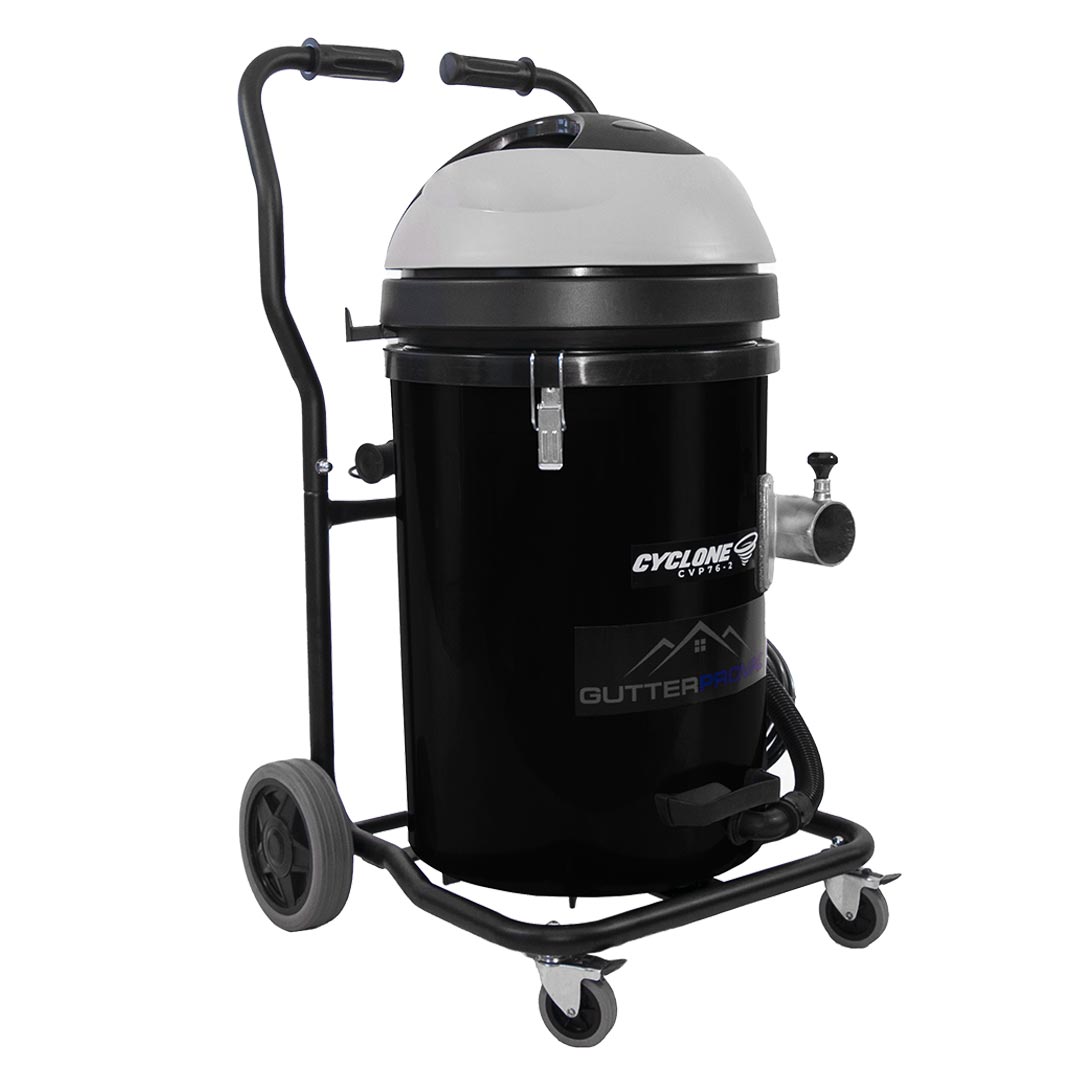 Cyclone 2400W 20 Gallon Domestic (120v) Gutter Vacuum  with 20 Foot Carbon Fiber Clamping  Poles and Bag