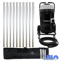 3600w Cyclone II 3600W Polypropylene 20 Gallon Gutter Vacuum with 40 Foot Aluminum Poles and Bag
