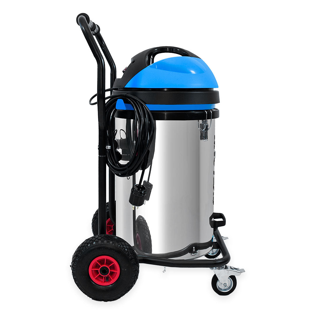 Cyclone II 3600W Stainless Steel 20 Gallon Gutter Vacuum with 40 Foot Aluminum Poles and Bag