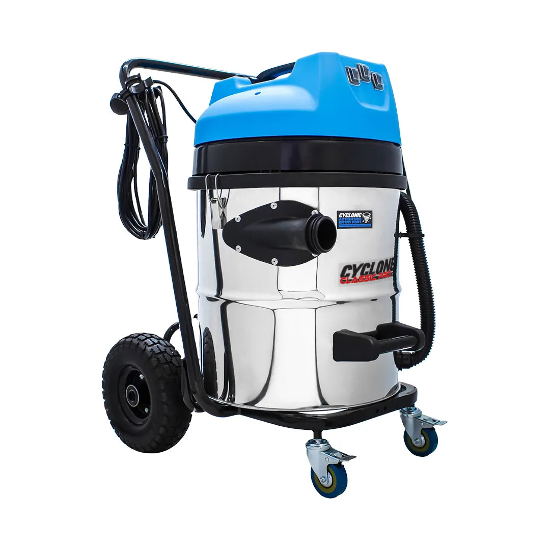 16 Gallon Cyclone Classic Pro Gutter Vacuum, 40 Foot Aluminum Gutter Poles and Pole Carry Bag