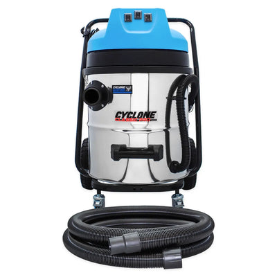 16 Gallon Cyclone Classic Pro 3600W Triple Motor 240V Stainless Steel Commercial Gutter Vacuum