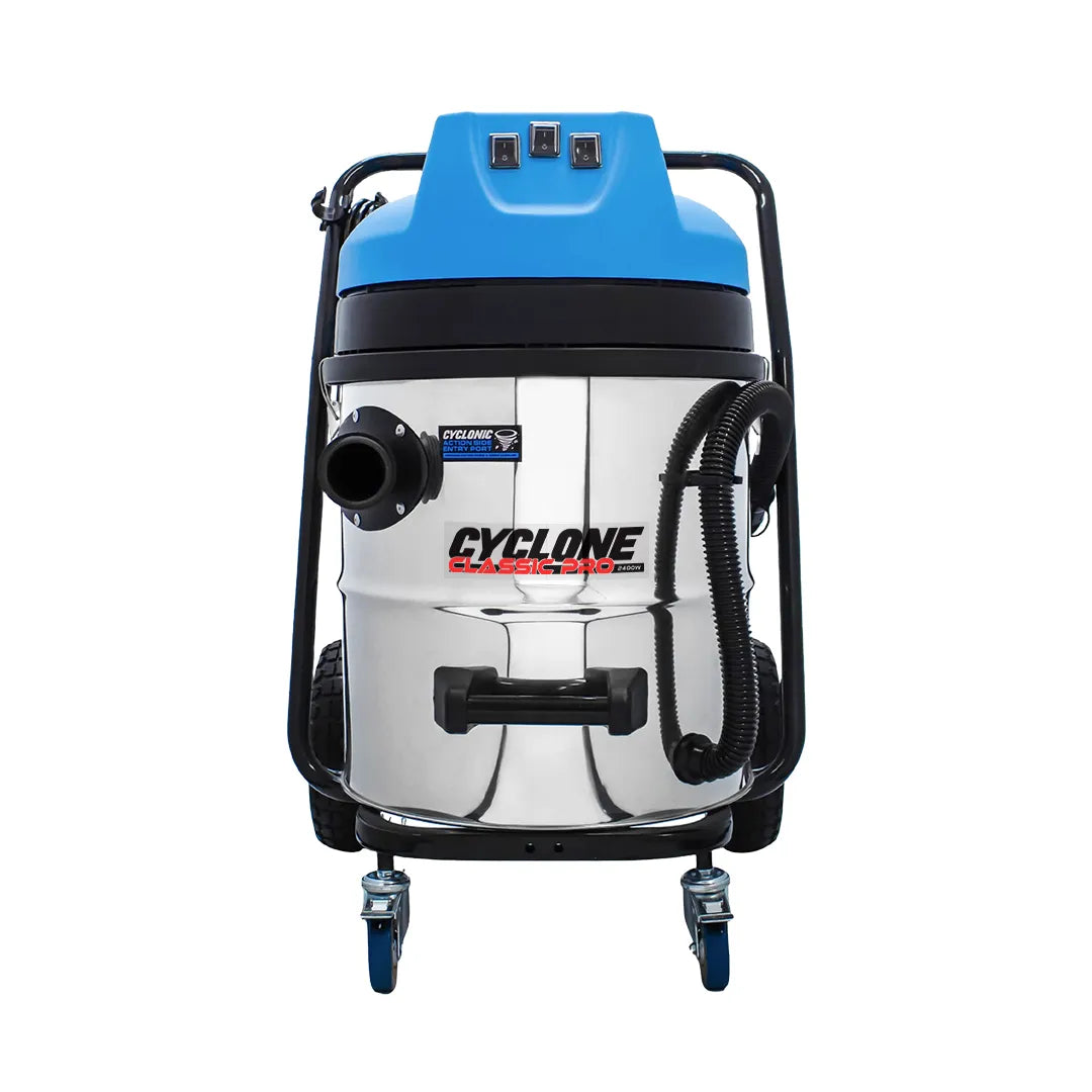16 Gallon Commercial Gutter Vacuum – Cyclone Classic Pro 3600W Triple Motor Stainless Steel