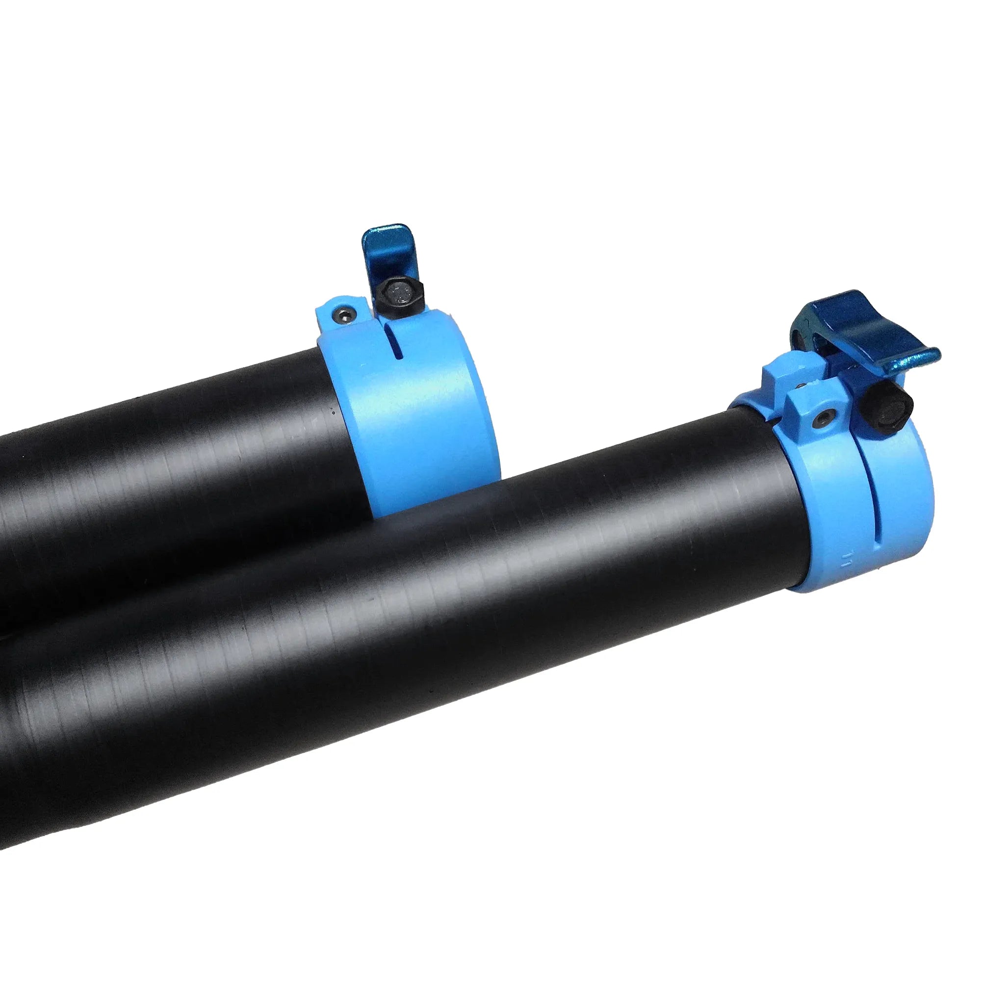 40 Foot Reach Carbon Fiber Clamping Gutter Cleaning Pole Kit (10 Poles) with Silicone Accessories