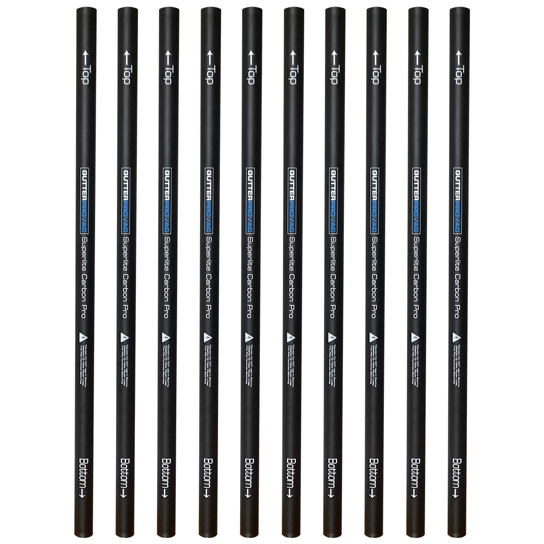 40 Foot Carbon Tapered Gutter Pole Kit