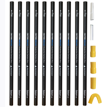 40 foot reach (3 story) carbon tapered gutter cleaning poles with accessories. (10 pcs x 4 foot pole)