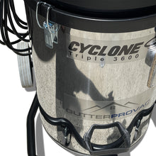 New: The "CYCLONE" Triple 3600 Professional Gutter Vacuum: 3 x 2 stage motors, stainless steel tank 240v 30A with HEPA filter & 2.8 inch (ID) cyclonic side inlet