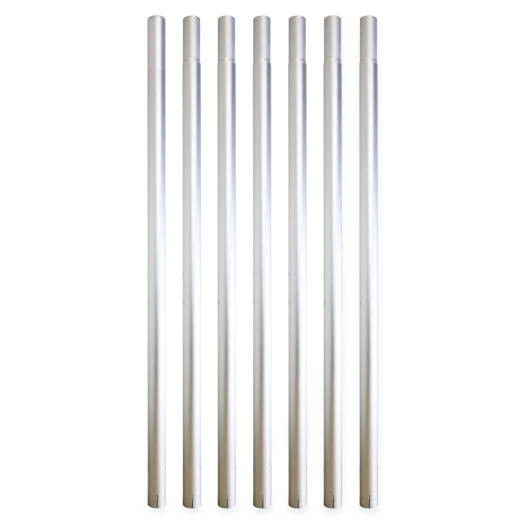 28 Foot Aluminum Gutter Cleaning Poles with Nozzles and Adapters